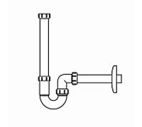 Laufen Il Bagno Alessi One Siphon, DN32, avec tube dÃ©coulement allongÃ©, blanc, H8940670000001 - H8940670000001