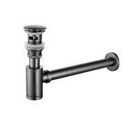 Siphon Lavabo Ensemble de siphons ronds en laiton for salle bain, avec siphon désodorisant et vidage automatique(Type 2)