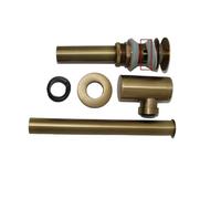 Siphon Lavabo Kit de bonde lavabo en laiton avec siphon et tuyau d'évacuation(Antique A)