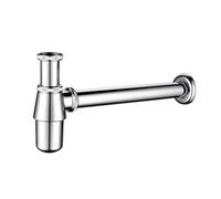 Siphon Lavabo Siphon de lavabo salle bain avec bouchon vidange escamotable et trop-plein(No Drain-1)