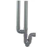 Siphon machine à laver double sortie horizontale INTERPLAST