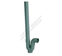 Siphon machine à laver simple mâle sortie horizontale Ø 40mm - NICOLL - PVC - Blanc - Diamètre de sortie : 40mm