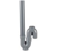 Siphon machine à laver simple sortie verticale tube PVC corps ABS INTERPLAST