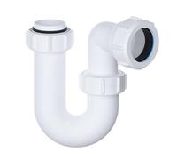 Siphon multi-pivotant en P 32 mm avec anneau antidérapant, kit de vidage pour évier, conforme à la norme BS EN 274-1:2002, siphon en U, joint de siphon de 75 mm pour protection contre les odeurs