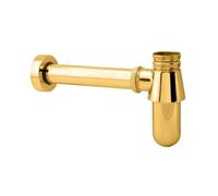 Siphon Mural En Laiton Massif De Style Ancien, Piège À Bouteilles Avec Bassin, Tube Plomberie Déchets Pop-Up Pour Bain(Gold)