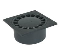 Siphon - Nicoll - SC089 - PVC - Sortie verticale - 20x20 cm - Gris foncé