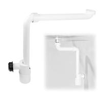 Siphon pour évier à économie d'espace de 1/4 pouce pour la salle de bain : LEKEFETO Siphon réglable à 360° pour lavabo, siphon pour évier de cuisine, évacuation pour évier, siphon à économie d'espace