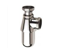 Siphon pour évier laiton chromé brillant PVC 40 mm réglable en hauteur