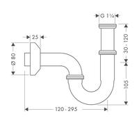 Siphon Pour Lavabo, 1 ¼″, Chromé - N
