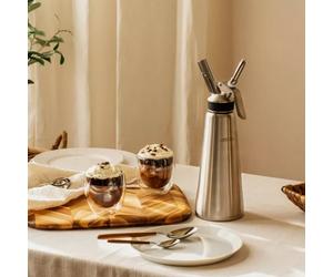 Siphon pour mousses et crèmes chaudes ou froides 0,50 L MASTRAD Inox