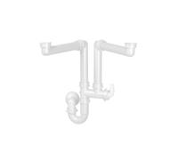 Siphon pp evier double bac raccord lave vaiselle - CRISTINA ONDYNA OM9912