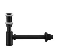 Siphon rond en laiton avec bonde escamotable, kit de tube vidange for siphon lavabo, hauteur réglable(Trap without hole)