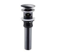 Siphon rond en laiton avec bonde escamotable, kit de tube vidange for siphon lavabo, hauteur réglable Pour Lavabo(Pop-up with overflow)