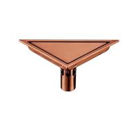 Siphon Sol Exterieur Siphon de vidange en or brossé, couvercle triangulaire, filtre nettoyage sol, Type antirouille, accessoires acier inoxydable(Rose Gold)