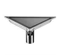 Siphon Sol Exterieur Siphon de vidange en or brossé, couvercle triangulaire, filtre nettoyage sol, Type antirouille, accessoires acier inoxydable(Stainless Steel)