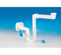 Siphon Space 1 pour éviers à 1 cuve avec Glu Glu Stop Domestico Tee anti-bruit pour l'évacuation silencieuse Lave-vaisselle/Lave-linge