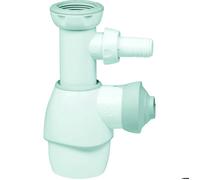 Wirquin 30723641 Kit bonde et siphon universel Tout En Un pour lavabo et évier, blanc