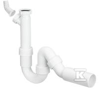 Siphon tubulaire 6/4"x50 plastique blanc 798530 101206