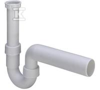 Siphon tubulaire évier 6/4" x 40 blanc plastique 7985 105716