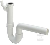 Siphon tubulaire évier 6/4" x 50 plastique blanc 102838