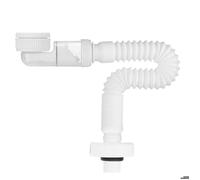 Siphon universel avec fonction télescopique, bonde réglable de 380 à 930 mm et blocage des odeurs, bouchon anti-odeurs Étiquette