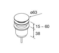 Siphon-vidage FLOW Noir - SALGAR 102305
