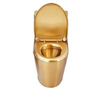 Siphon WC double chasse d'eau en acier inoxydable 304, design monobloc à haute efficacité, siège à fermeture douce, double cuvette confortable