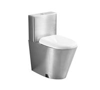 Siphon WC double chasse d'eau en acier inoxydable, design économe en eau, anti-gel et résistant aux fissures, idéal pour les salles de bains commerciales et publiques