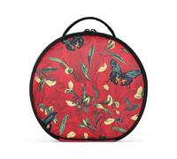 siphylline Art Iris Trousse de maquillage rouge pour femme avec séparateurs réglables 27,9 cm