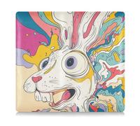 siphylline Art Rabbit Porte-carte d'immatriculation et d'assurance en cuir pour carte d'identité, permis de conduire, principales cartes d'information de contact, Lapin d'art, 1 size