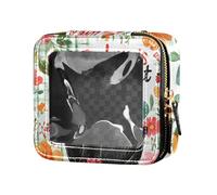 siphylline Black Cats Love Is Sweet Trousse de toilette de voyage transparente pour vernis à ongles, Black Cats, Love is sweet, 1 size