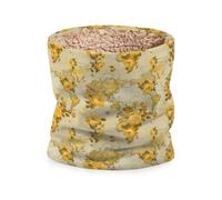 siphylline Cache-cou d'hiver avec motif carte du monde et fleur de souci pour temps froid, cache-cou, cache-cou, masque épais doublé en polaire thermique pour homme et femme