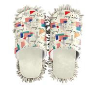 siphylline Chaussons serpillères en microfibre pour nettoyer les cheveux, Illustration du drapeau de la foi du 4 juillet, Large