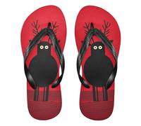 siphylline Crazy Reindeer Birdman Tongs en caoutchouc rouge et noir pour homme avec coussin pour homme pour la natation en plein air, la randonnée, les voyages, Crazy Reindeer Birdman Rouge Noir