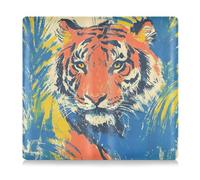 siphylline Doodle Art Tigers Porte-cartes d'immatriculation et d'assurance de voiture en cuir pour cartes, permis de conduire, doodle art Tigers, 1 size