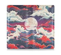 siphylline Étui portefeuille en cuir pour voiture, camion, moto, remorque ou bateau style vintage américain Motif vague de vapeur, Style vintage américain, art vague de vapeur, 1 size