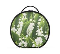 siphylline Finland Lily Of The Valley Beauty Trousse de toilette avec compartiments et poignée Portable à suspendre avec séparateurs réglables 28 cm