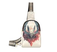 siphylline Grand sac banane tendance en colère avec chauve-souris vampire en colère du 4 juillet, jour de l'indépendance, sac à dos à bandoulière pour la randonnée, le 4 juillet, jour de