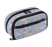 siphylline Grande trousse à crayons en PVC avec motif couronne de princesse pour adolescentes et filles adultes