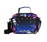 siphylline Happy Halloween Dreamy Witch Hat Lunch Box with Side Pocket Lunch Boxes Women with Shoulder Strap Girl Kitchen