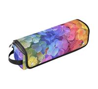siphylline Hot Hair Tools Sac de voyage avec tapis en fer - Étui de transport portable pour fer à lisser, fer à friser, sèche-cheveux, fleur d'hortensia colorée - Sac de voyage pour outils