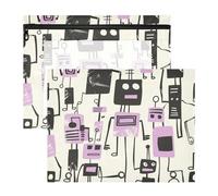 siphylline Jon Klassen Lot de 2 trousses à crayons avec fermeture éclair pour classeur à 3 anneaux Violet