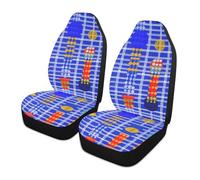 siphylline Lot de 2 housses de siège décoratives rondes vertes abstraites pour voiture SUV Cool SUV Housses de siège Funda Asientos para carro