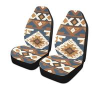 siphylline Lot de 2 housses de siège décoratives style ethnique à motif géométrique bleu café pour camion sport cool funda para carro asientos