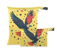 siphylline Lot de 2 sacs à fermeture éclair pour tissu essentiels de voyage avec poignées pour voyage, salle de sport National Memorial Bird