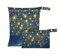 siphylline Lot de 2 sacs réutilisables pour maillots de bain pour bébés avec poignées pour voyage, bain garçon et chien étoiles pailletées arbre de rêve