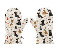 siphylline Mignon dessin animé drôle chiens crème chaud filles moufles neige gants guantes para el frio, Crème pour chiens mignons et amusants, Small
