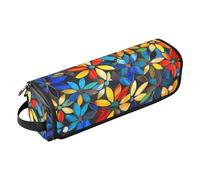 siphylline Organiseur 2 en 1 pour outils capillaires et tapis résistant à la chaleur avec fermeture éclair étanche pour fers plats, lisseurs, fers à friser, vitraux bohèmes