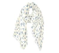 siphylline Petites voiliers traditionnels avec peintures au pinceau pour femme, écharpe longue pour femme, 94 x 188 cm, hiver/automne