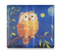 siphylline Porte-cartes en cuir pour voiture, camion, moto, remorque ou bateau Motif chouette assise sur la branche la nuit, Hibou assis sur la branche la nuit, 1 size